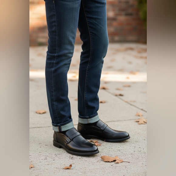 Perry Ellis Men's Classic Black Loafers (NWOT/BOX) - Picture 7 of 8